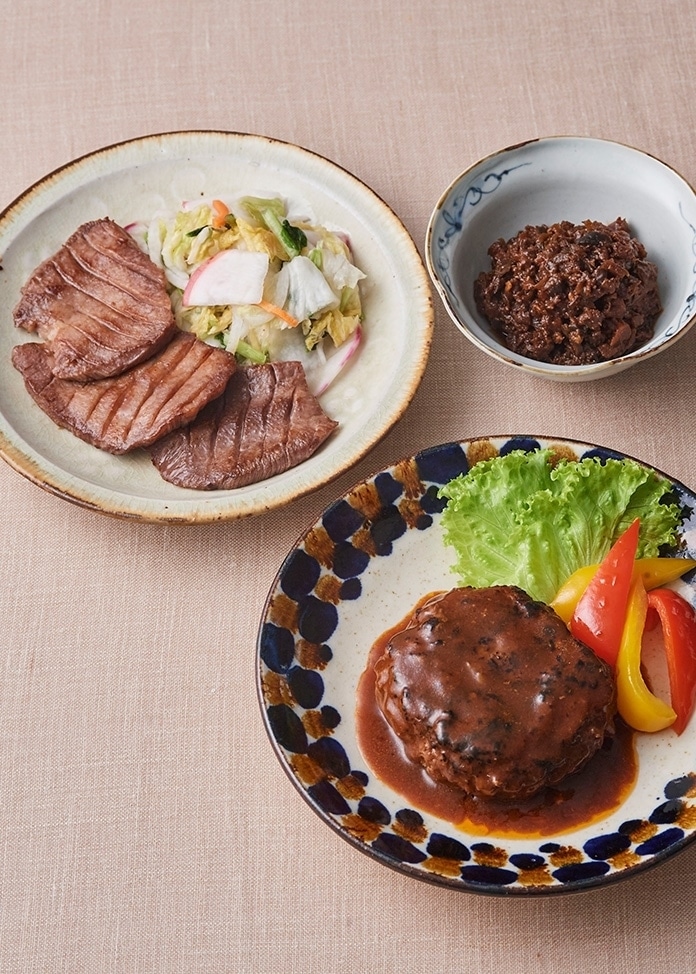 【定期便】 牛たん&ハンバーグセット