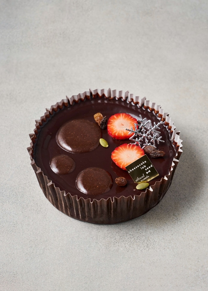 有機チョコレートのクリスマスチーズケーキ