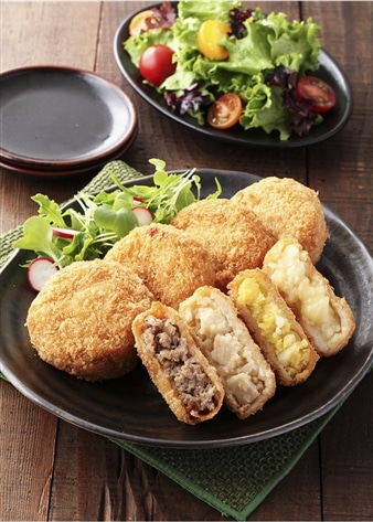 おうちで揚げないコロッケとメンチカツ