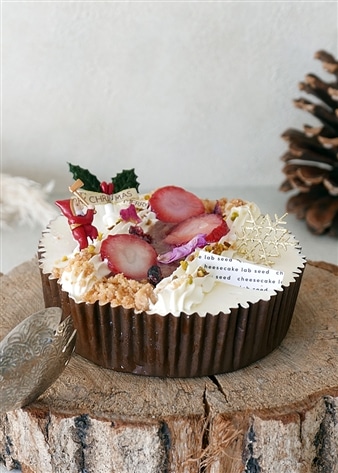 エシカル苺のホワイトクリスマスチーズケーキ