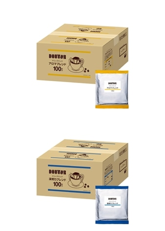ドトール】ドリップコーヒー アロマブレンド100p・深煎りブレンド100p
