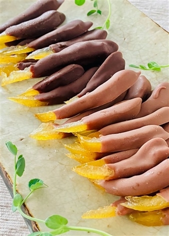 オーガニックチョコ100%使用綾日向夏オレンジピールチョコ＜ビター・ミルク＞