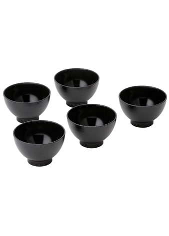 【北一漆器】木目汁椀揃 黒