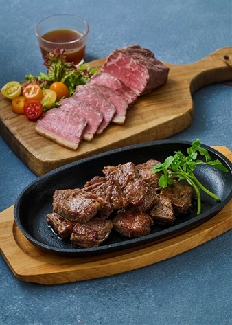 【大阪北新地TeppanWine堀】アンガス牛2種食べ比べセット計600g