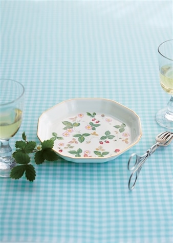 【ウェッジウッド】ワイルド ストロベリー オクタゴナルディッシュ