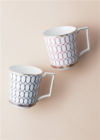 ウェッジウッド】ルネッサンス ゴールド マグペア （ピンク・ブルー