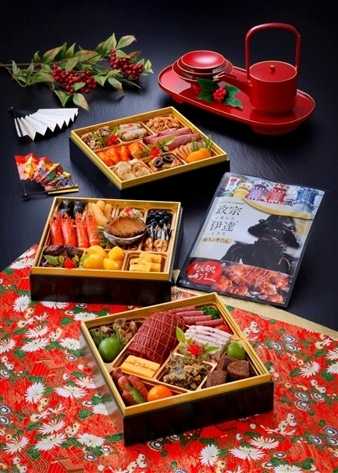 【牛たん炭焼利久】和洋中おせち 三段重「亀」（3～4人前）