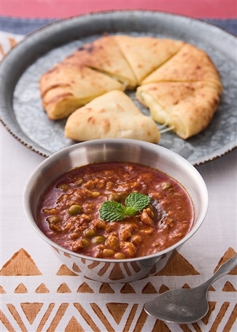 キーマカレー＆チーズナン（2人前）