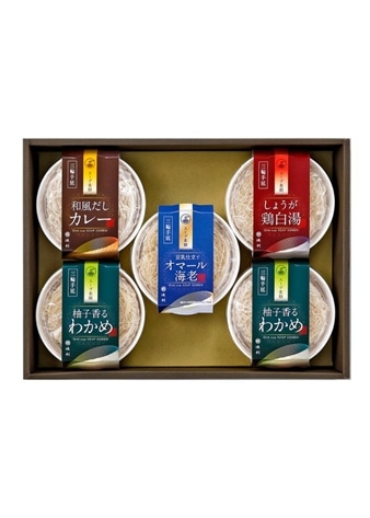 お湯かけ3分 カップで手軽にお湯かけスープ素麺4種 5食入り