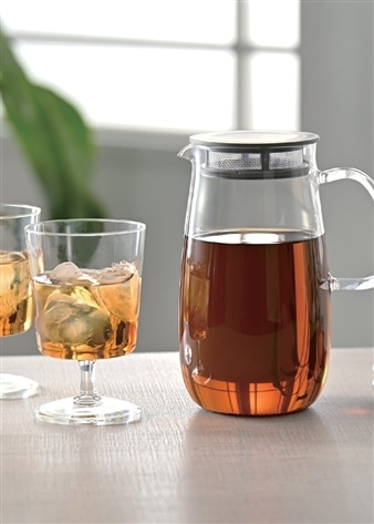 【ハリオ】レンジでかんたん麦茶ポット むぎちゃん ダークグレー