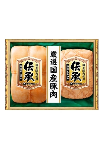 【伝承】国産豚肉ハム詰合せ（ロースハム・ももハム）