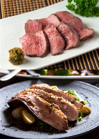仔牛のローストタン＆直火焼き合鴨ロースト詰め合わせ