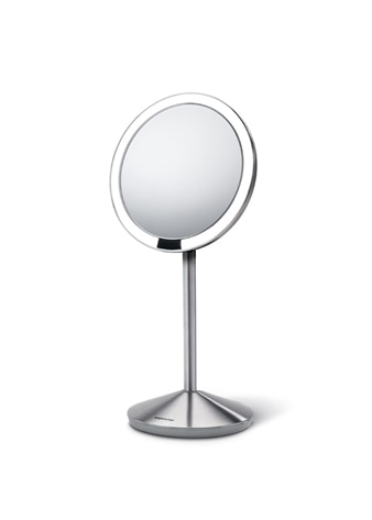 simple human】センサーメイクアップミラーミニ シルバー ST3004