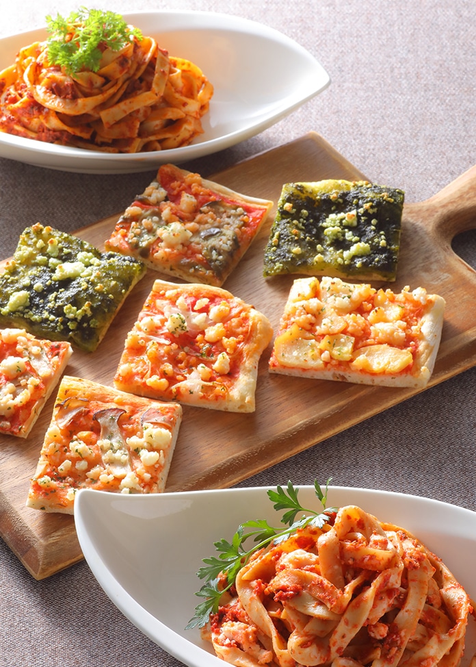 イタリア家庭料理の味をご家庭で。お子様にも安心のパスタ＆ピザセット