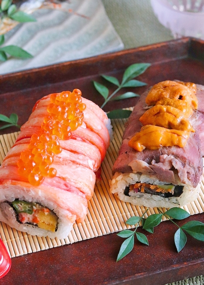 【節分限定】蟹と黒毛和牛ローストビーフの恵方巻2本入