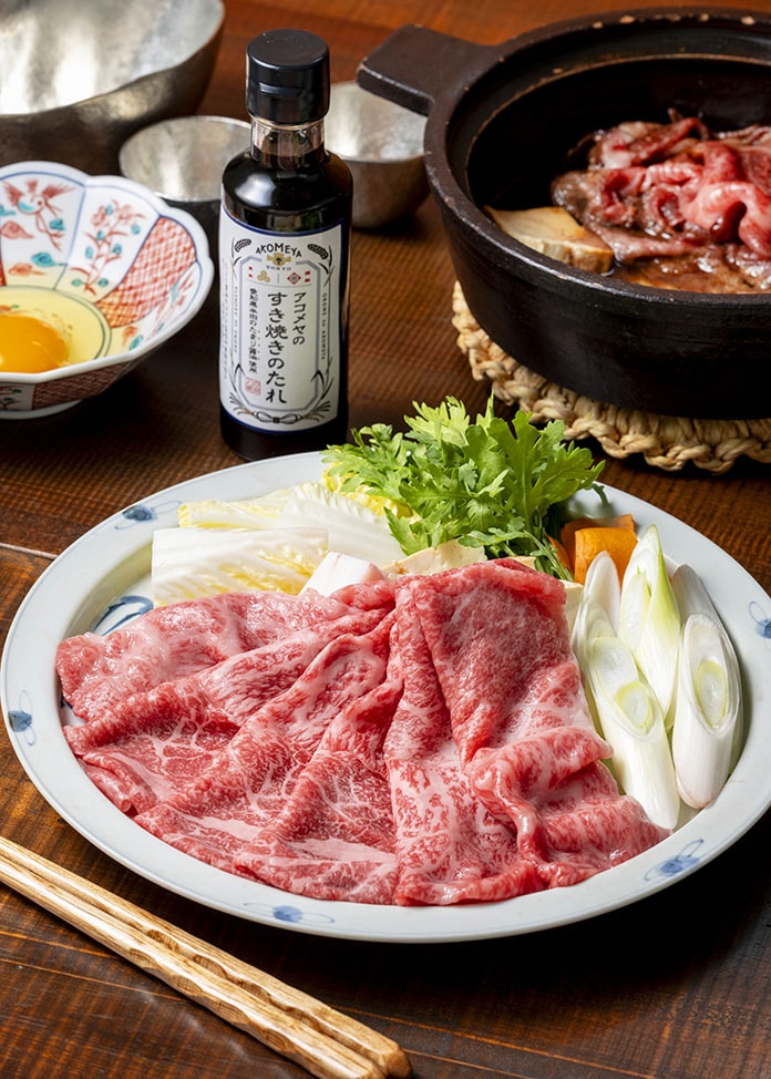 【AKOMEYA TOKYO】黒毛和牛「みかわ牛」肩ロース400gすき焼きセット