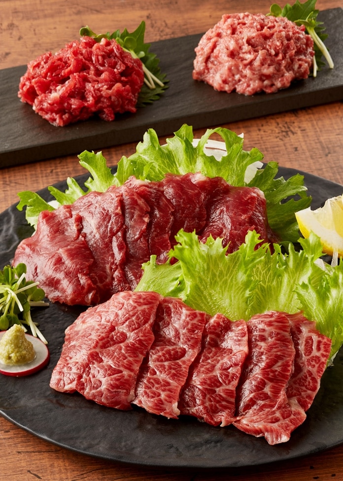 【菅乃屋】鮮馬刺しスライス4種バラエティーセット