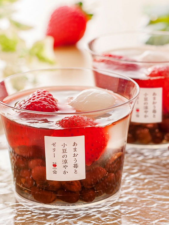 【苺一会】あまおう苺と小豆の涼やかゼリー