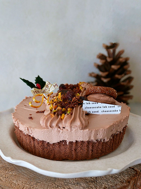 Wショコラのクリスマスチーズケーキ