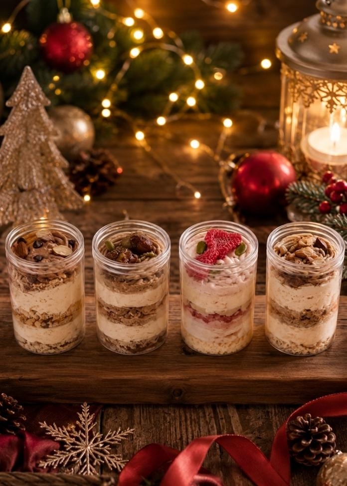 白金グラスケーキ（モンブラン）クリスマス4種アソート