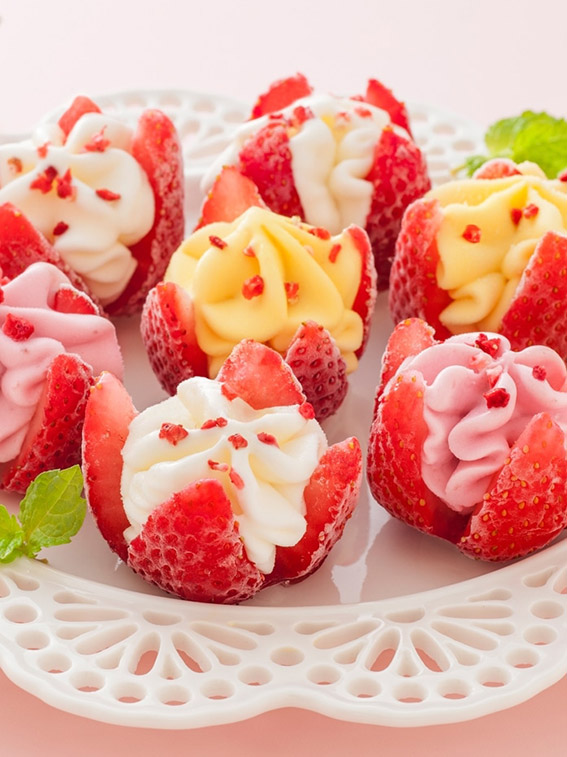 博多あまおう 花いちごのアイス（父の日メッセージブーケカード付き）