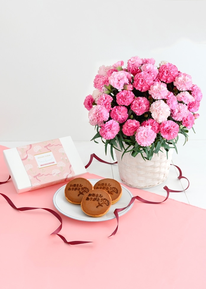 【ホシファーム】カーネーション＆徳島なると金時のどら焼き