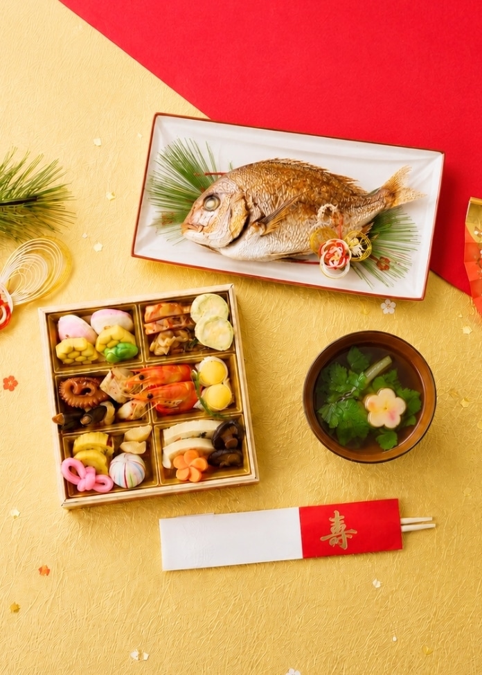 プレミアム和風おせち 奏（鯛400g・かつおだし付/2人前）