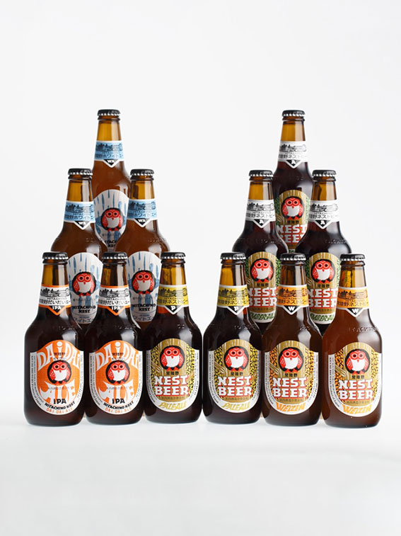 【常陸野ネストビール】 エールビール4種・だいだいエール入り 飲みくらべ 330ml 12本セット