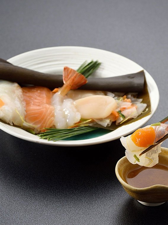 料亭の昆布〆 漁味（いさりみ）