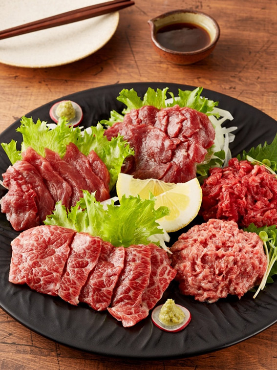 【菅乃屋】鮮馬刺しスライス5種バラエティーセット