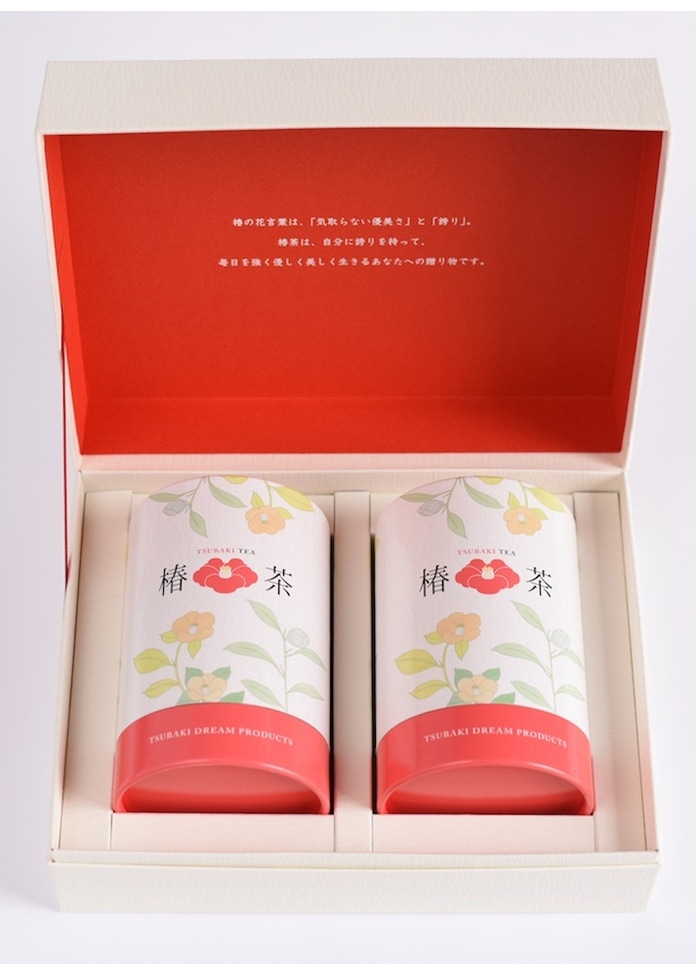 椿茶 茶筒　ギフト