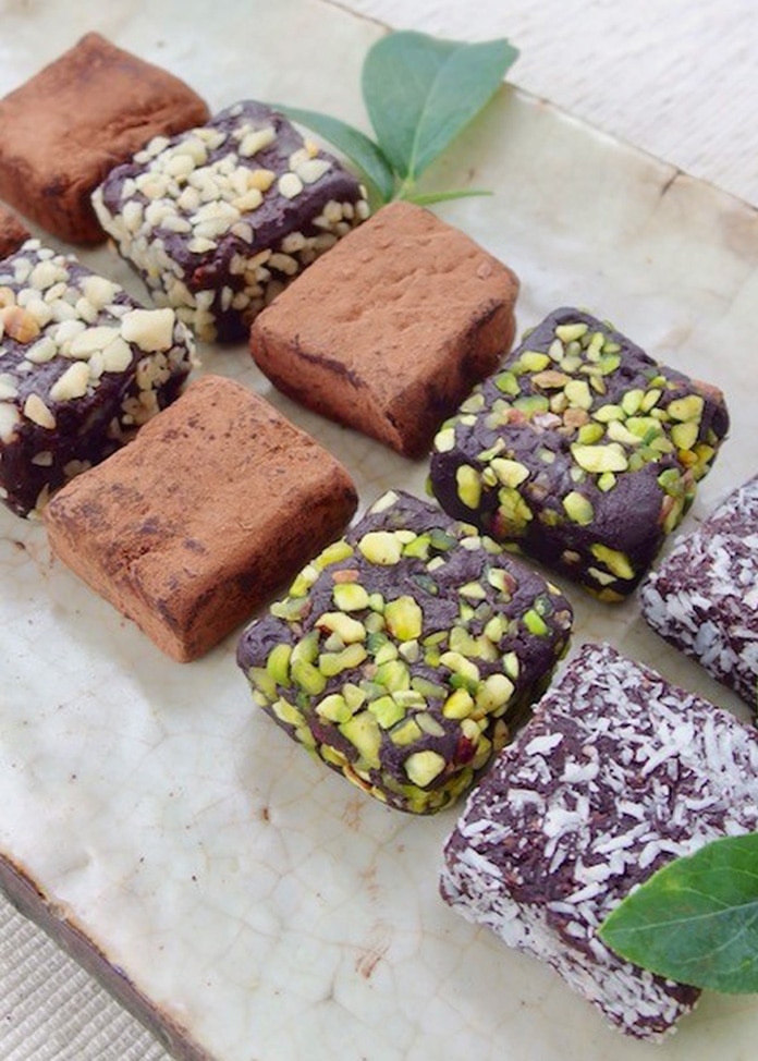 【乳製品・白砂糖不使用】オリーブオイル生チョコセット（4種 10個入り）