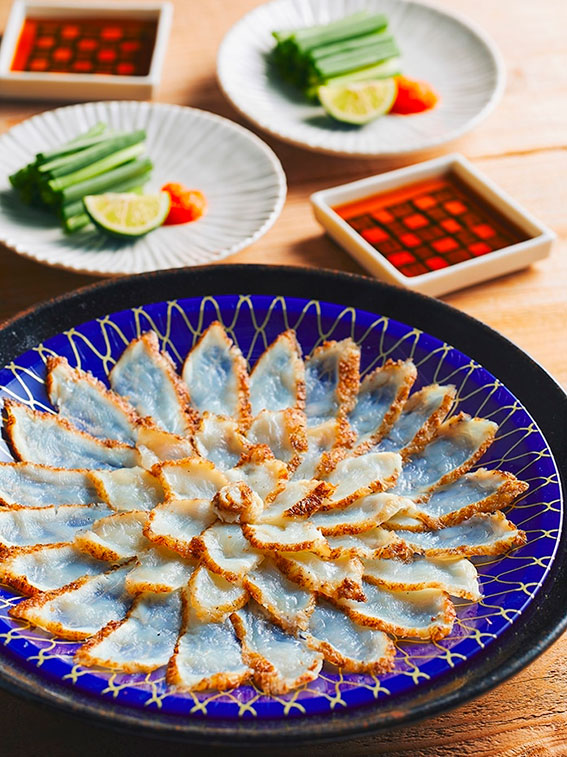 山口県萩産活〆まふく炙り刺身（3人前）