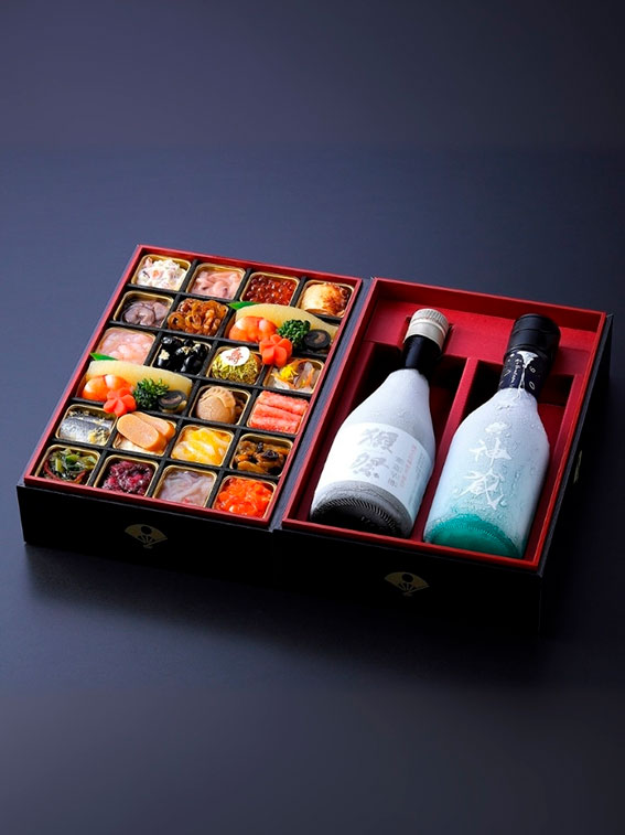 【下鴨茶寮】酒肴おせち 一段（お酒付/2人前）